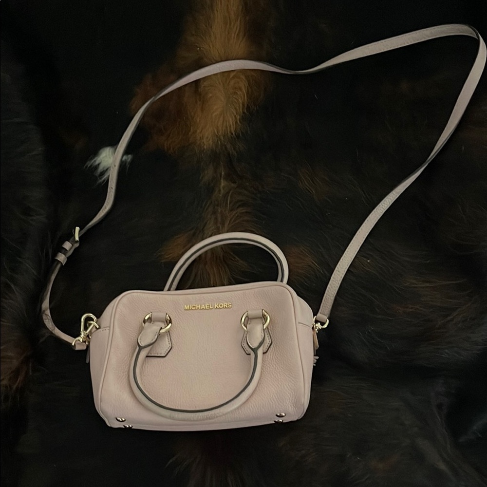 Michael Kors Blush Pink leather Bedford Tassel Satchel